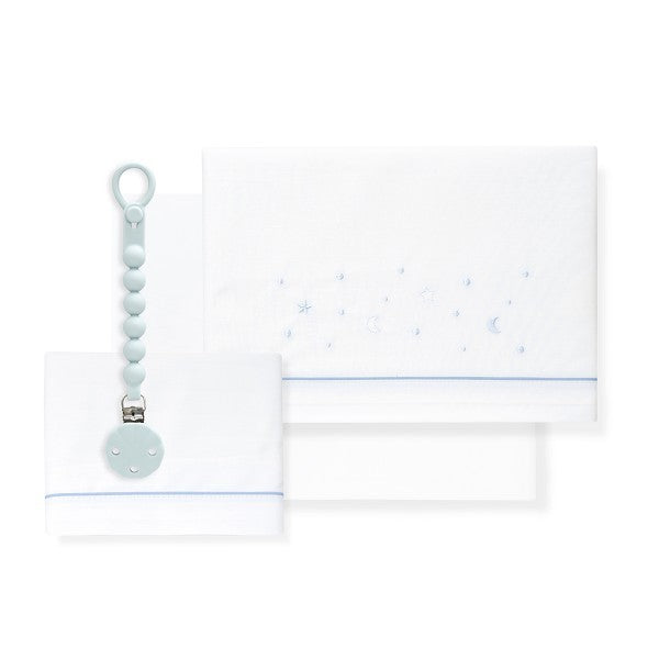 Triptico Cuna Estrellas  Luna+ Broche  Interbaby