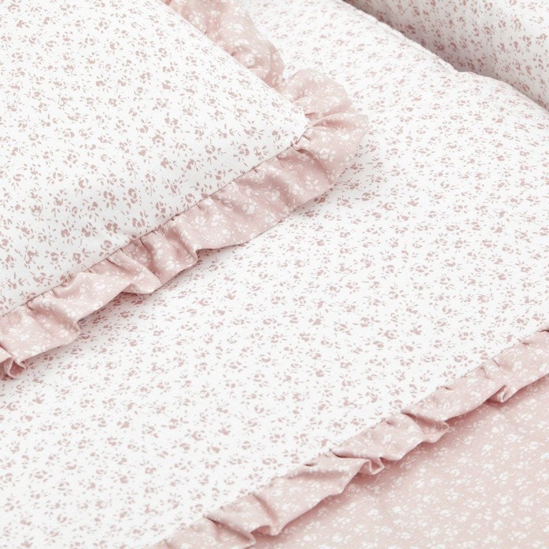 Minicuna Tijera Madera Cambrass Liberty Rosa/Blanco