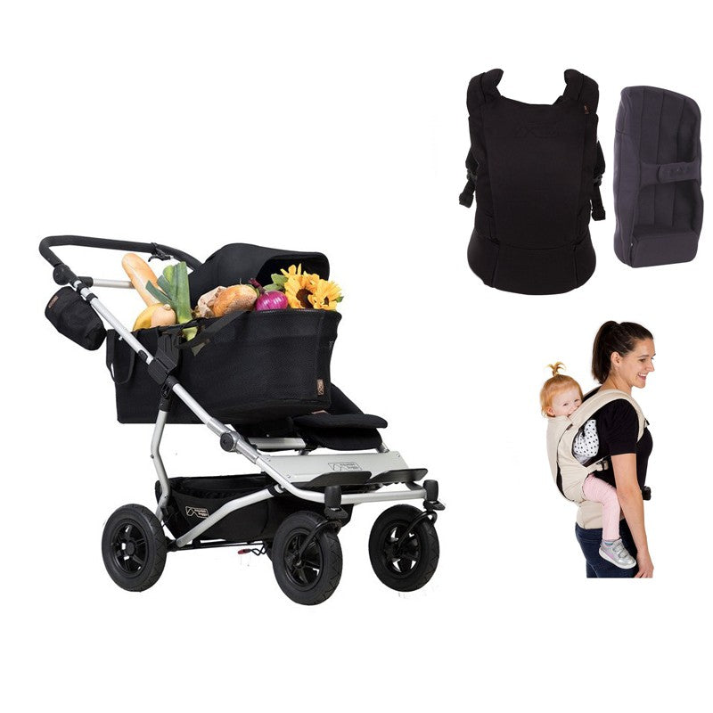 PACK Silla SINGLE Mountain Buggy Duet 3.2 (individual) con mochila portabebé Juno