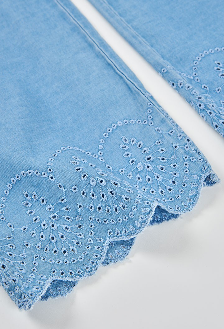 Pantalón Boboli denim bordado