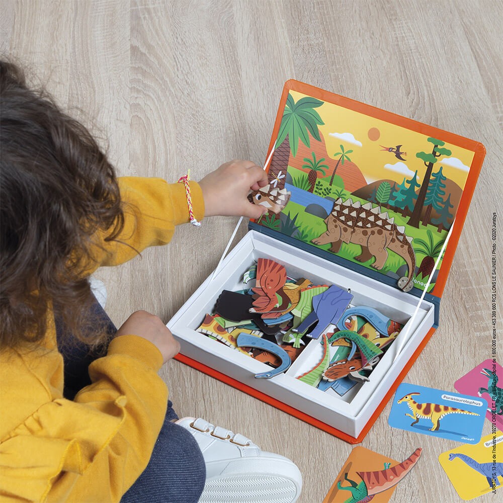 Puzzle Janod MAGNETI'BOOK DINOSAURIOS 40 IMANES