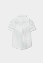 Camisa Boboli de lino listado vertical