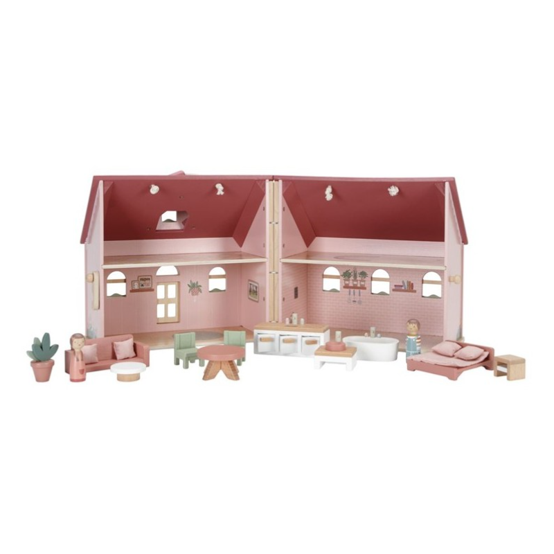Casa De Muñecas Little Dutch De Madera Portátil