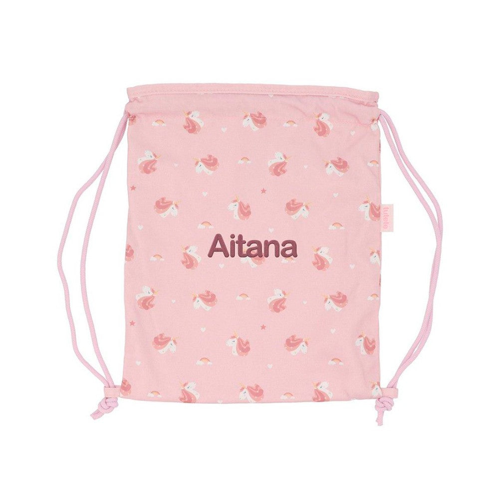 Mochila Saco Tela Tutete Magical Unicorn Personalizable
