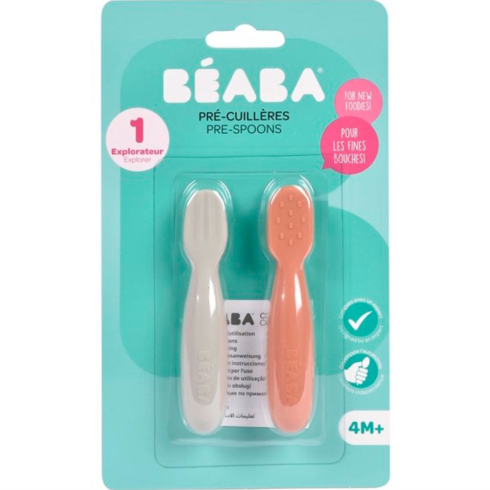 Juego Beaba 2 Pre-Cuchara Silicona