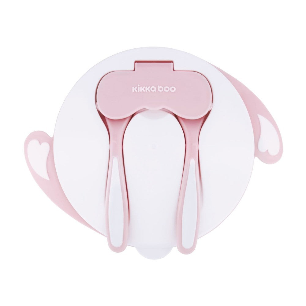 Set Cuenco con ventosa Kikka Boo 4 en 1 y cubiertos