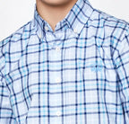 Camisa Spagnolo cuello boton oxford cuadros 4525