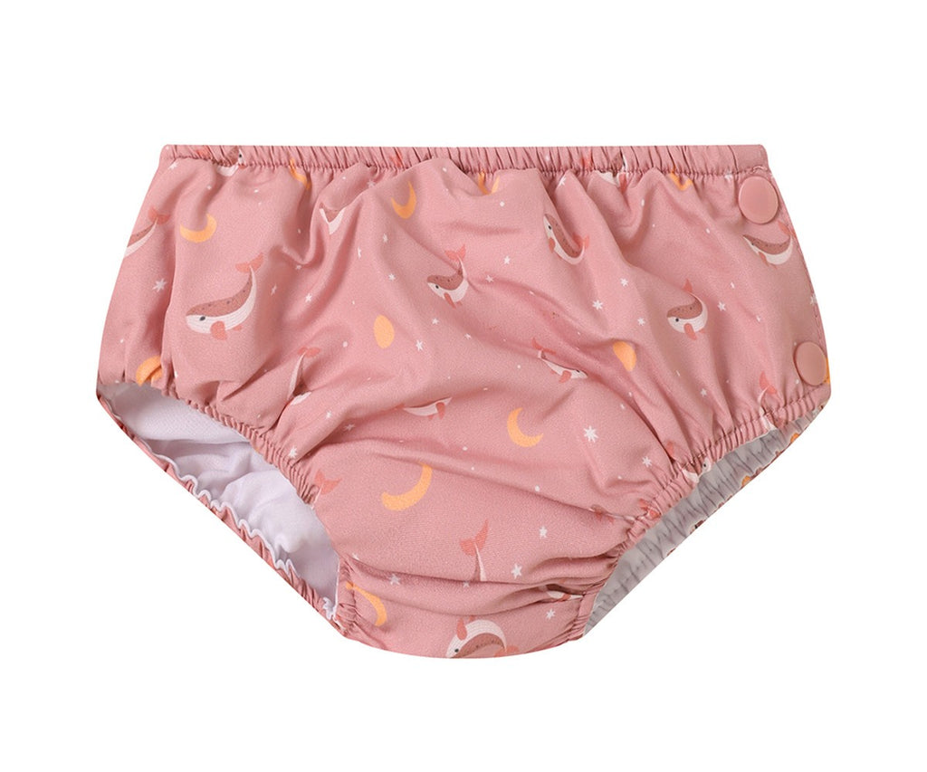 Bañador Pañal Monnëka Volantes Whale Pink