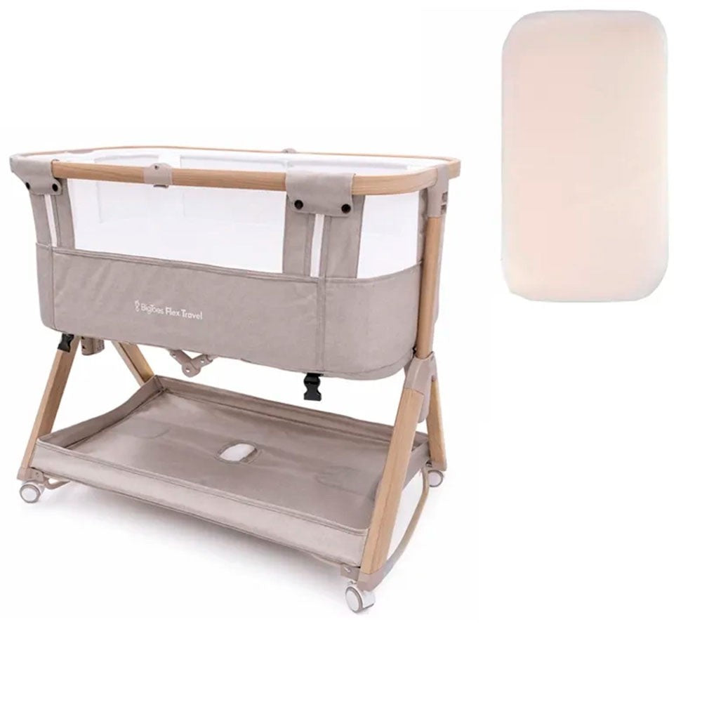 Minicuna Ultra Plegable Flex Travel BigToes con Colchón Plagiocefalia
