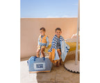 Bolso de Playa con Rejilla Personalizable Monnëka Stripes Blues & Beyond