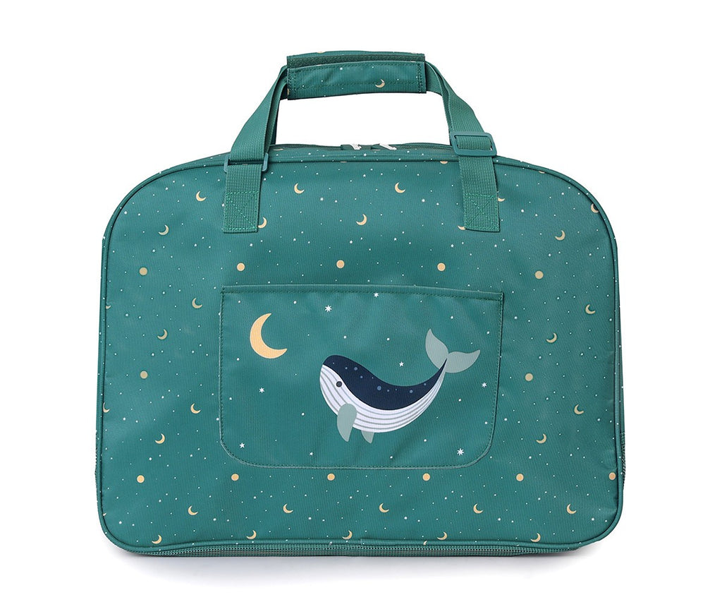 Bolso de Playa con Rejilla Personalizable Monnëka Whale Teal