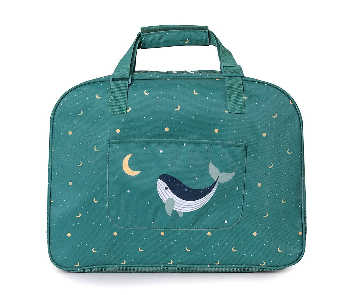 Bolso de Playa con Rejilla Personalizable Monnëka Whale Teal