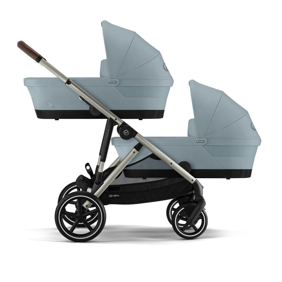 Cochecito Gemelar Cybex e-Gazelle S para 2 hermanos