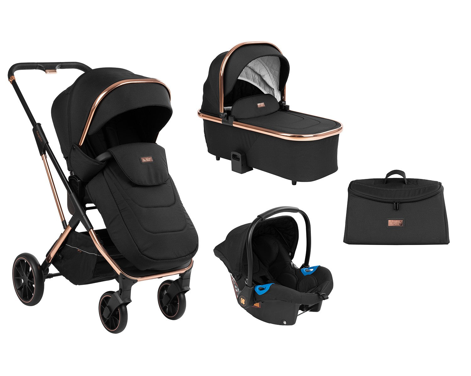 Cochecito Trio KikkaBoo ANGELE con bolso