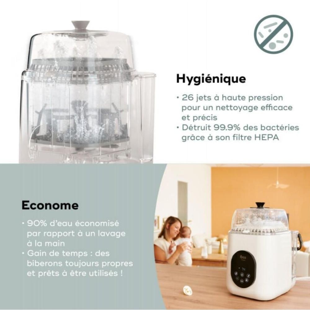 Robot Lavabiberones Babymoov Esterilizador Nutriwash Mineral Beige