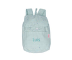 Mochila Tutete Pequeña Tela Dots Sage Personalizable