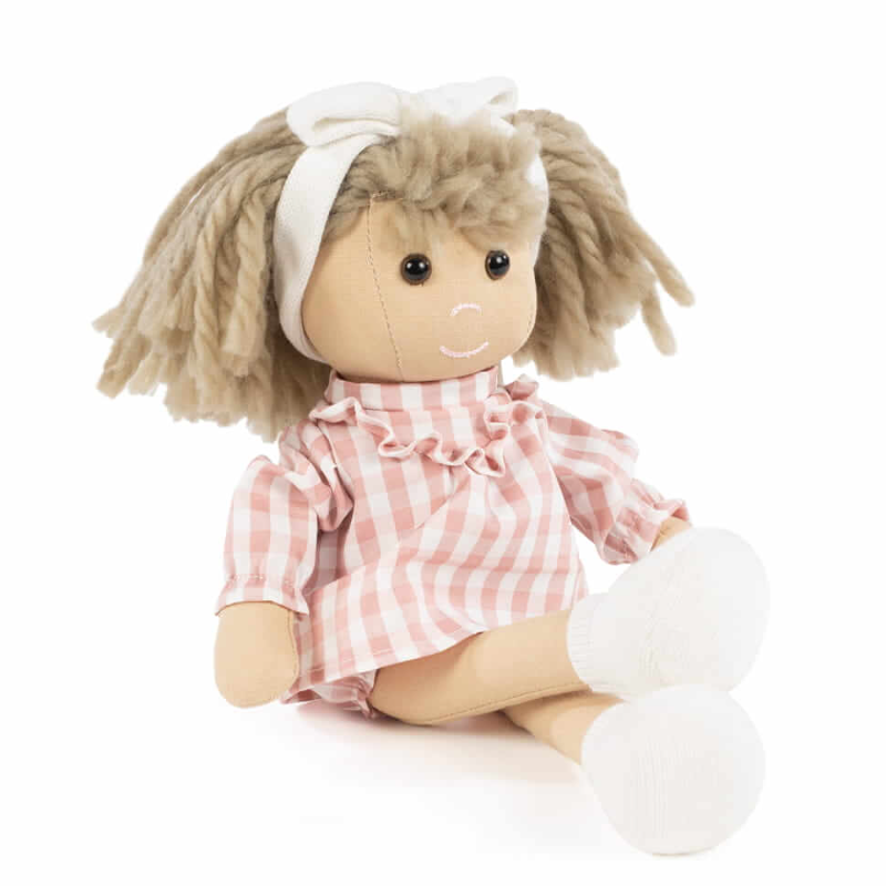 Muñeca Pasito Play Cris Tom Vichy Rosa 30 cm