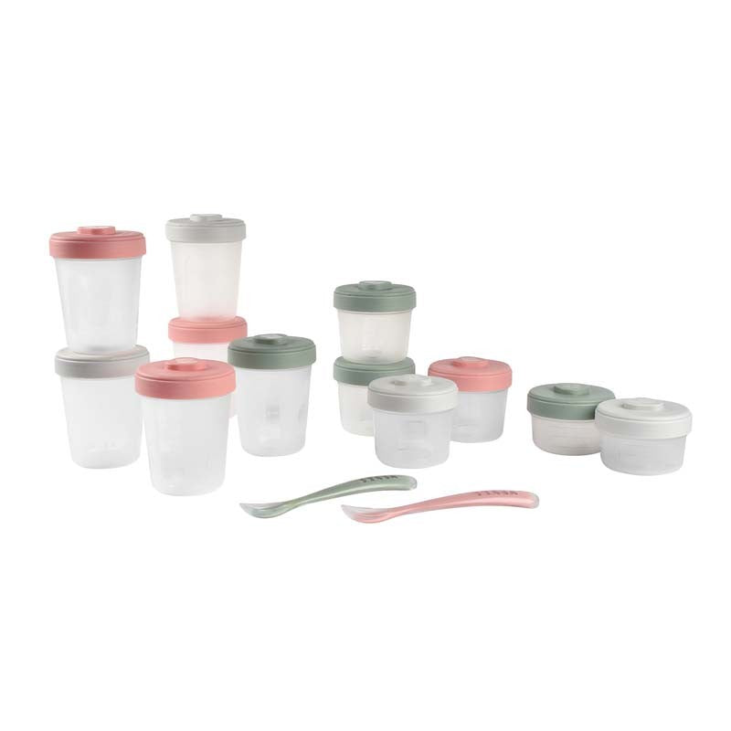 Set de 12 Tarritos Comida Beaba y 2 cucharas de silicona