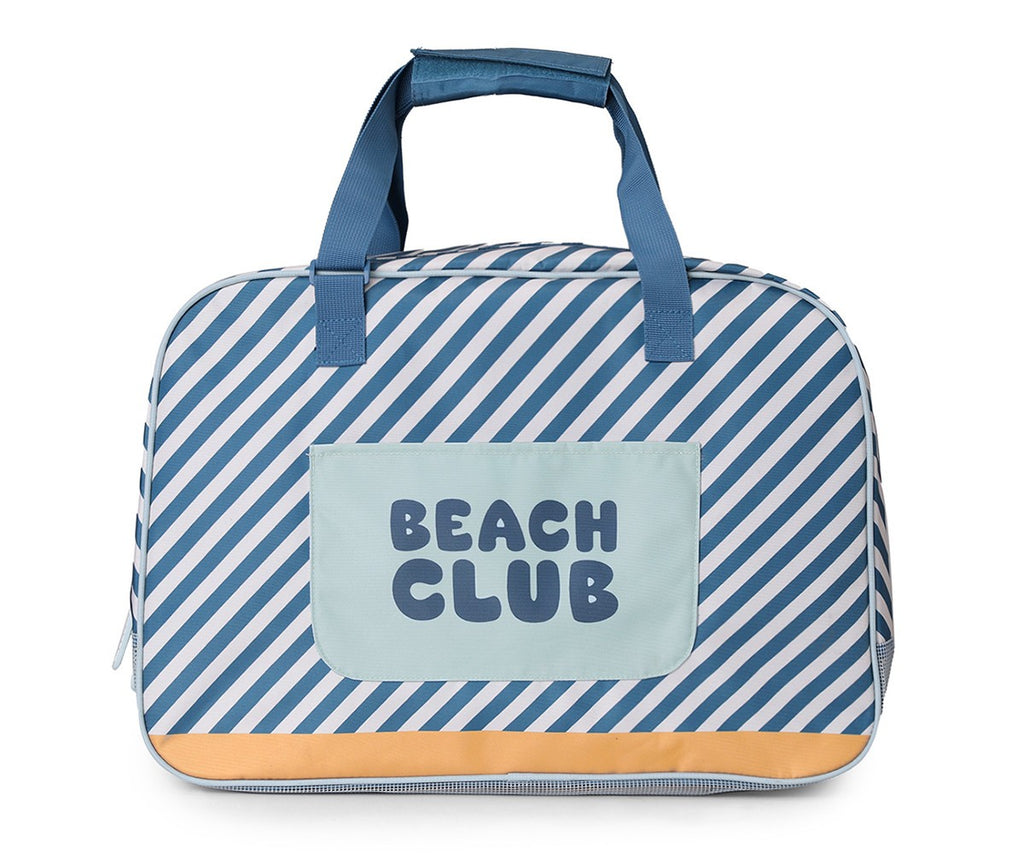 Bolso de Playa con Rejilla Personalizable Monnëka Stripes Blues & Beyond
