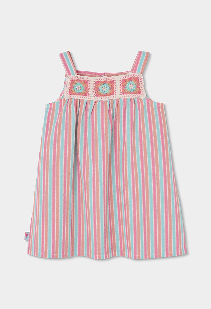 Vestido Boboli popelín listado