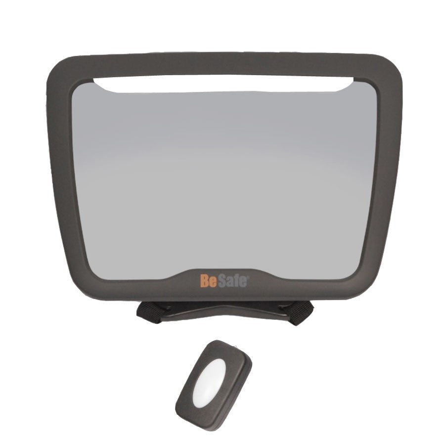Maxi Espejo de seguridad Besafe ajustable 360º con luz led y mando