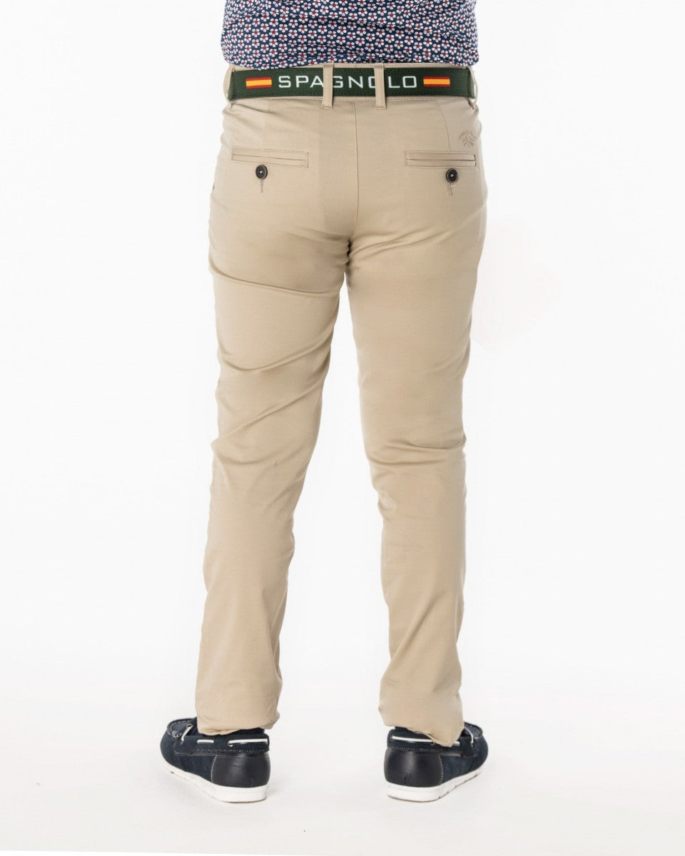 Pantalón chino Spagnolo gabardina elast