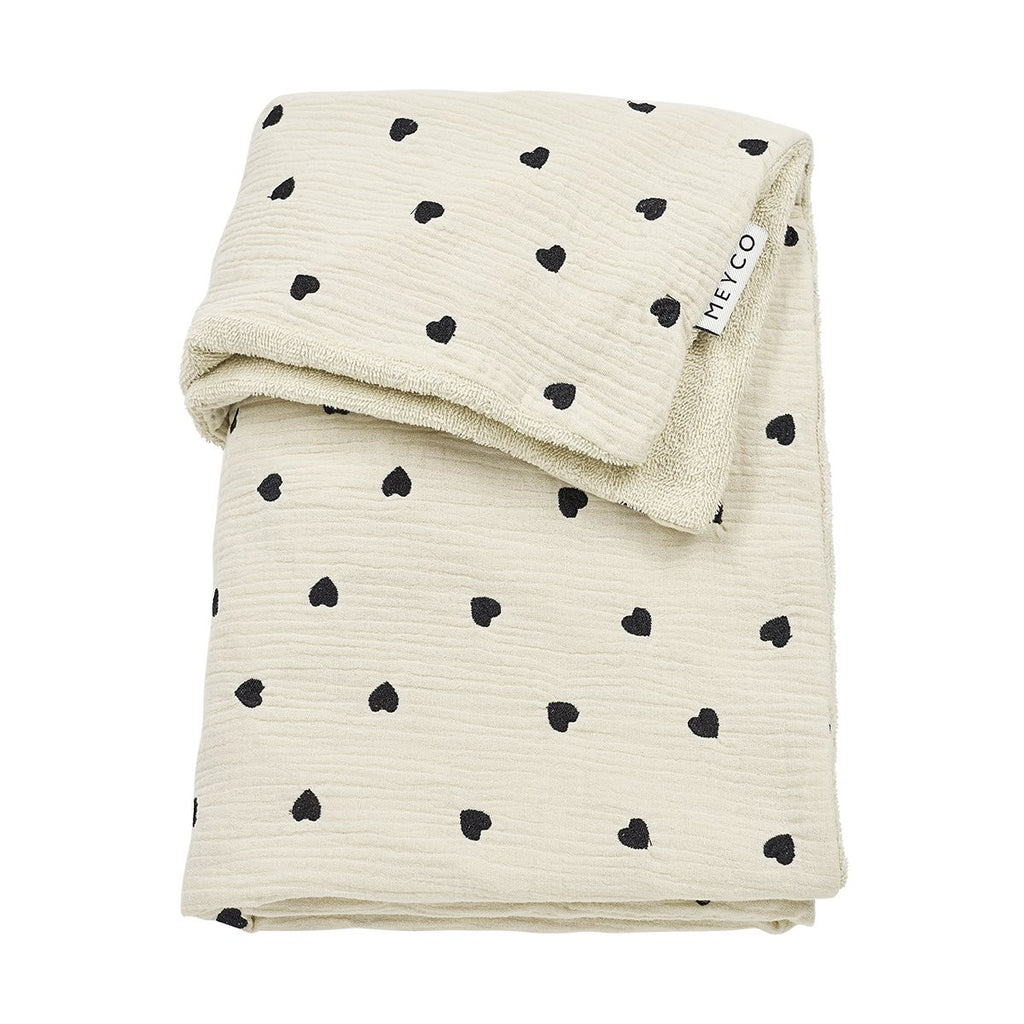 Manta Meyco Sweet Heart Soft Sand Black