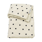 Manta Meyco Sweet Heart Soft Sand Black
