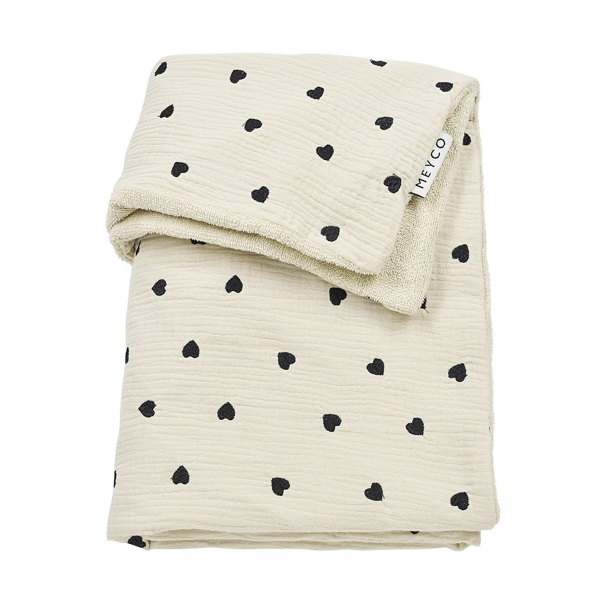 Manta Meyco Sweet Heart Soft Sand Black