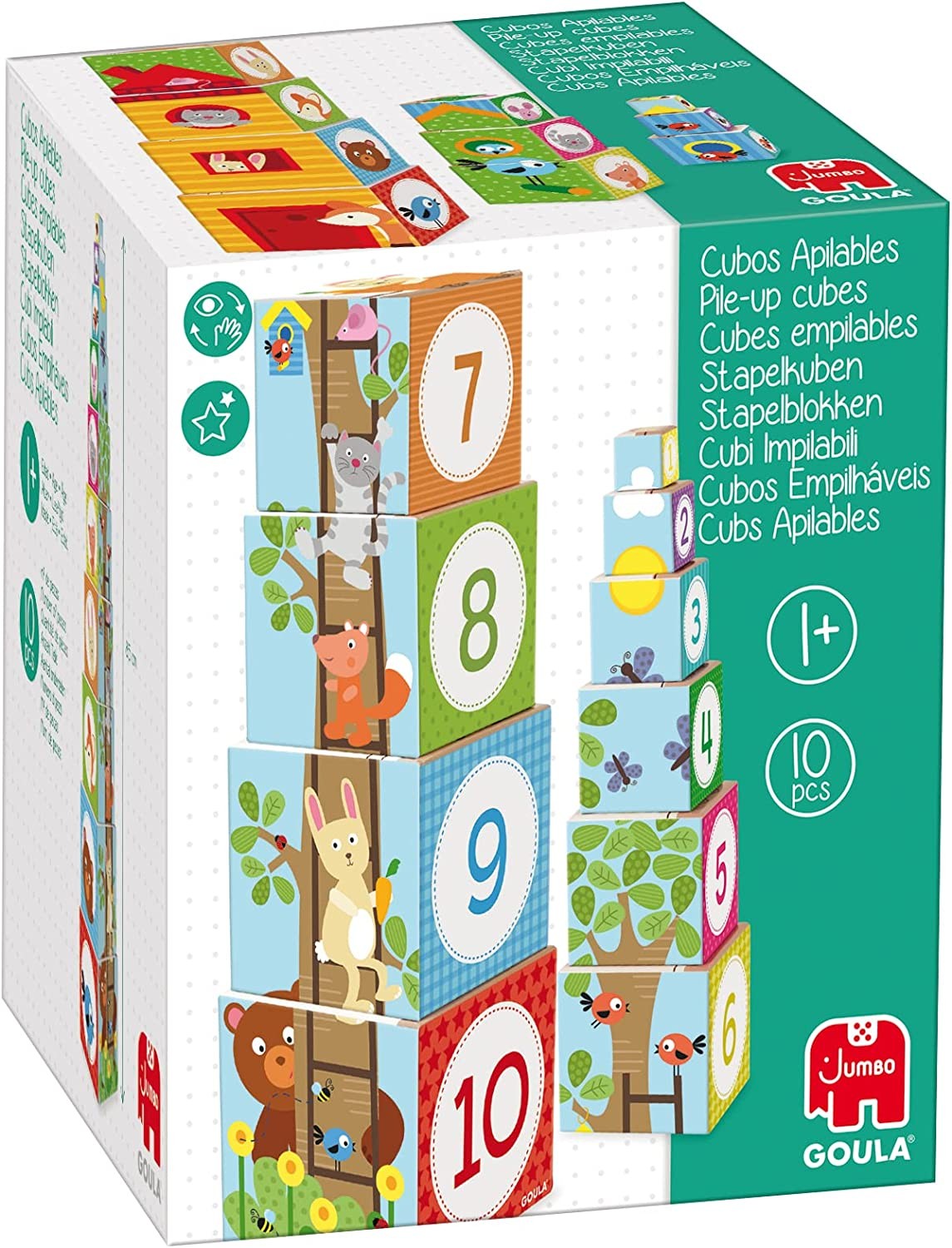 Juego Cubos Apilables Goula Bosque