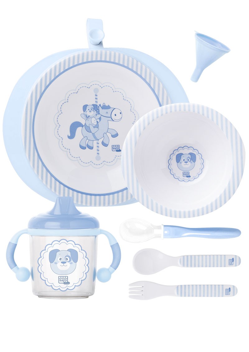 Vajilla 6 piezas Saro SWEET con plato termo y ventosa