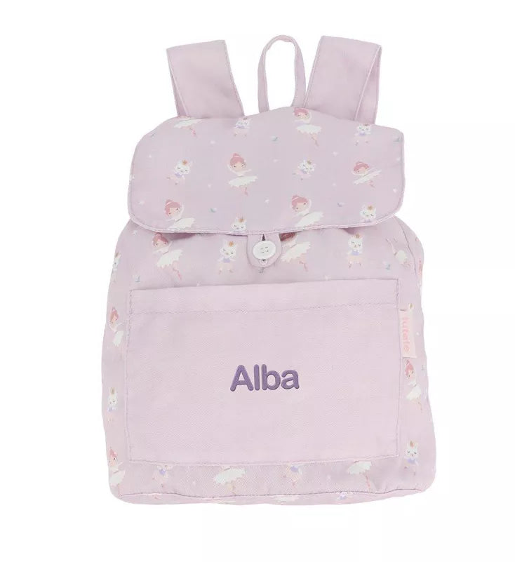 Mochila Pequeña Tela Tutete Ballet Personalizable
