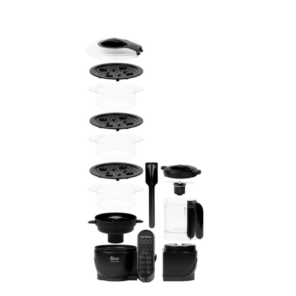 Robot de cocina 6 en 1 Babymoov Nutribaby XL + Mineral Black