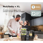 Robot de cocina 6 en 1 Babymoov Nutribaby XL + Mineral Black