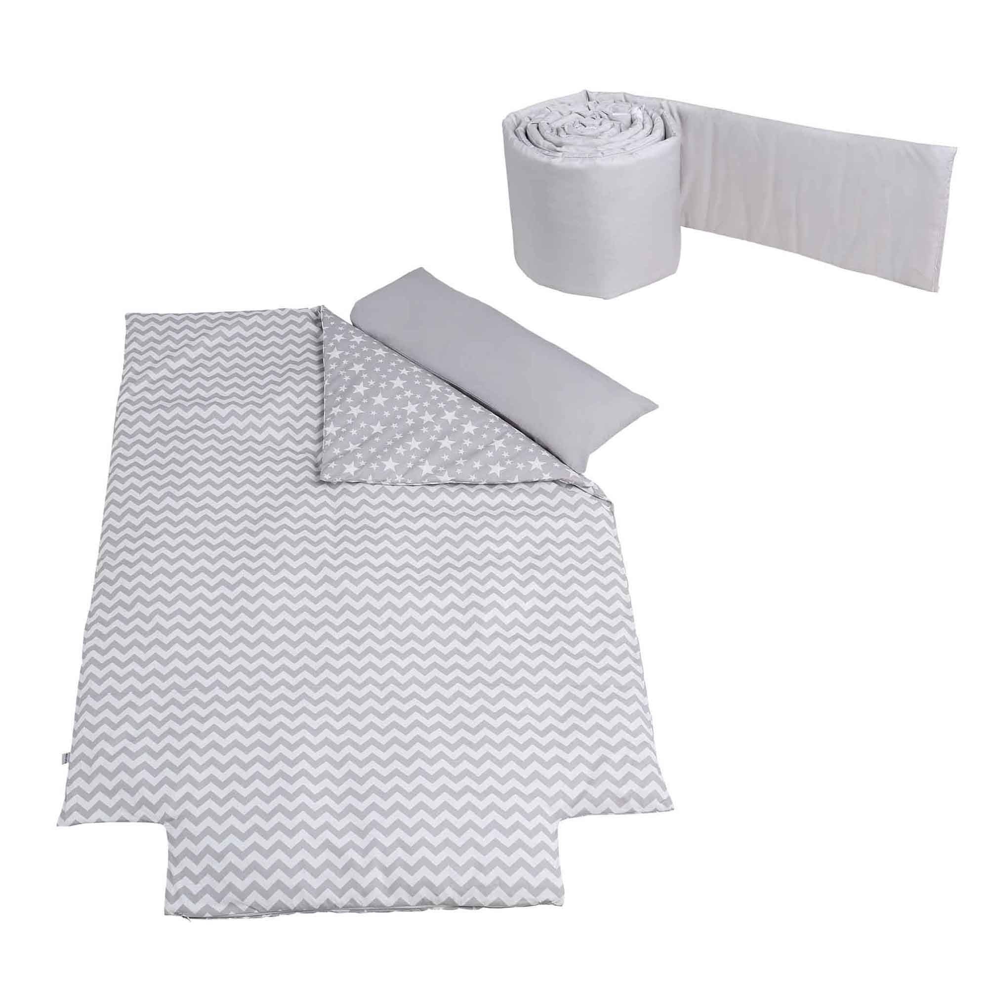 Kit nórdico + protector + funda almohada cuna 140 X 70 MICUNA TX-1813 ÉTNICO