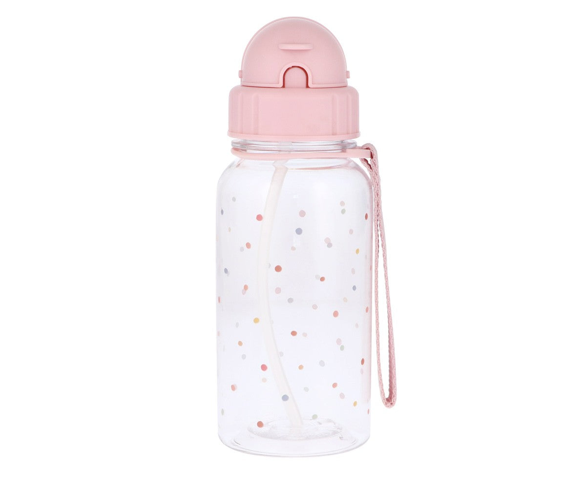 Botella Tutete Plástico Dots Pink Personalizable