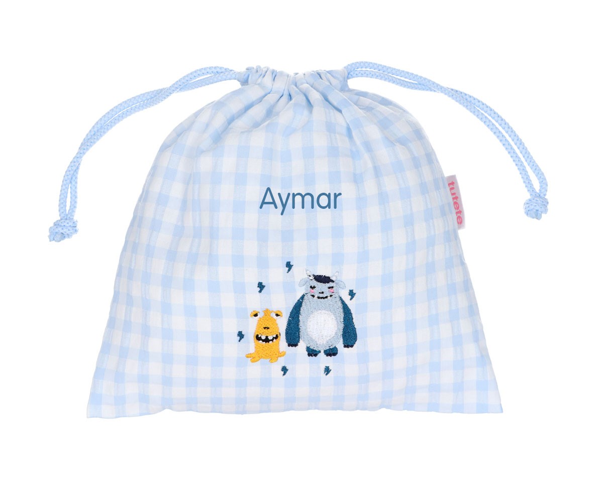 Bolsa Tutete Merienda Little Monster Personalizable