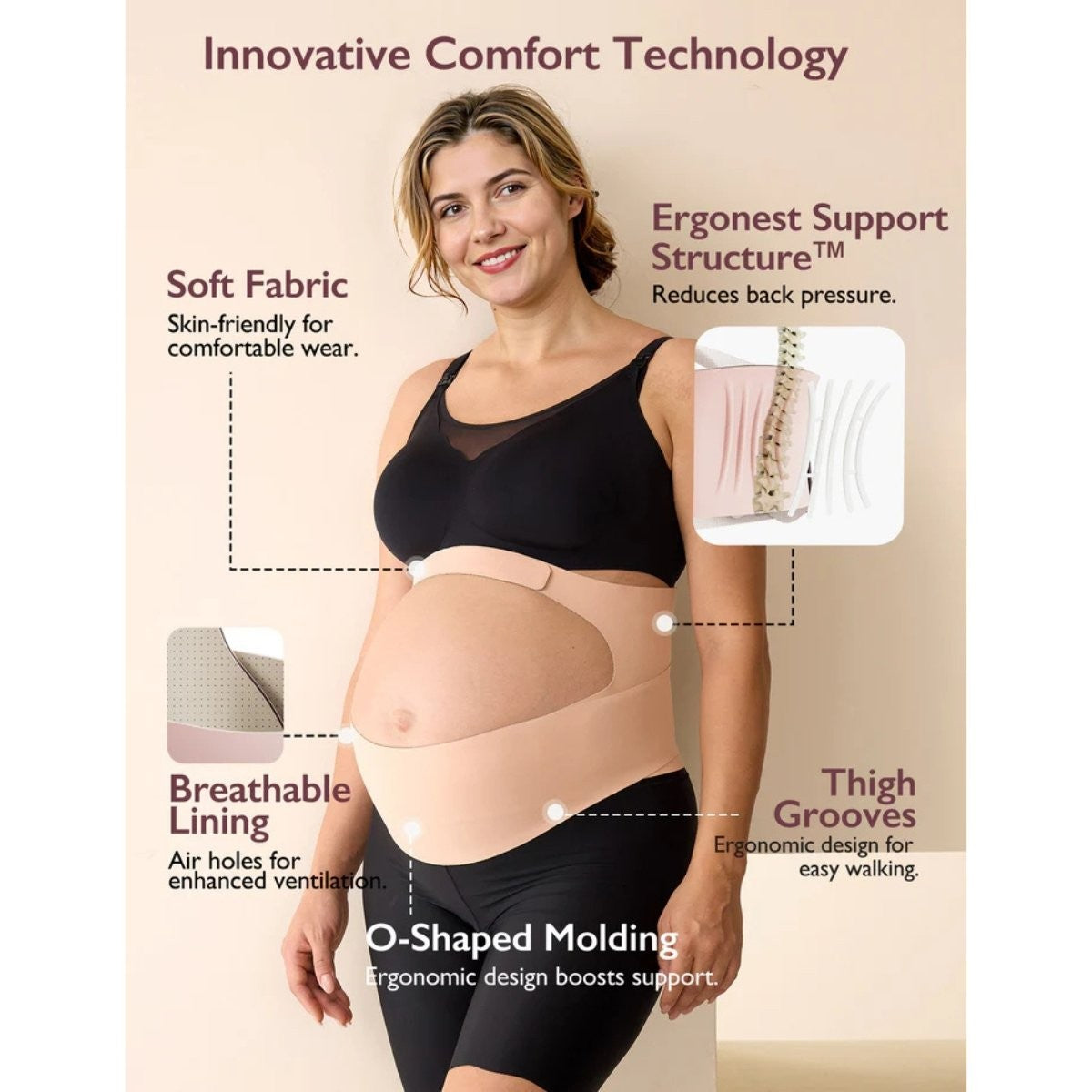 Faja pequeña de maternidad postparto Momcozy negro