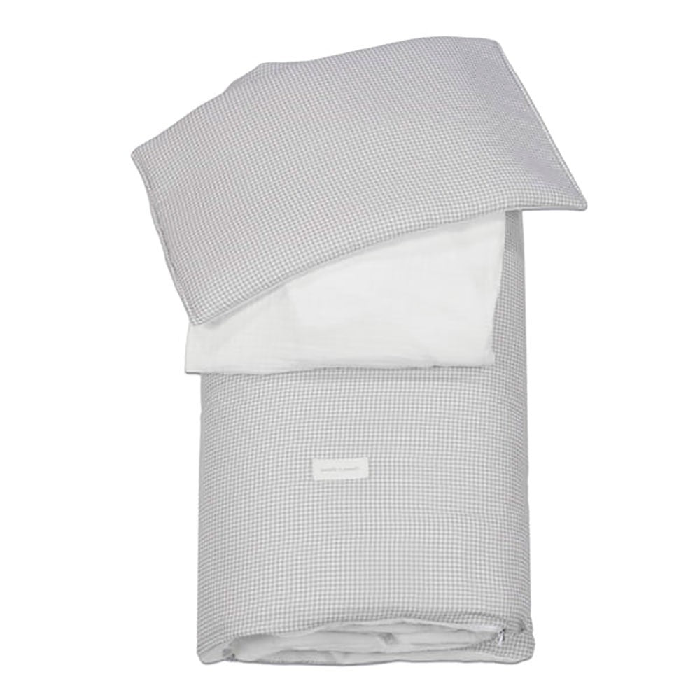 Edredón + Sábana Bajera + Almohada Cuna Pasito a Pasito Little Bloom Vichy
