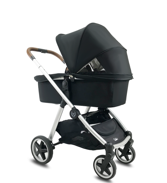 Cochecito duo Arrue OBE con plastico de lluvia