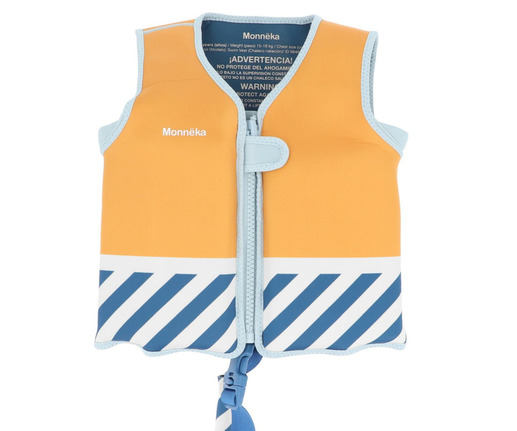 Chaleco Flotador Aprendizaje Monnëka Stripes Blues & Beyond