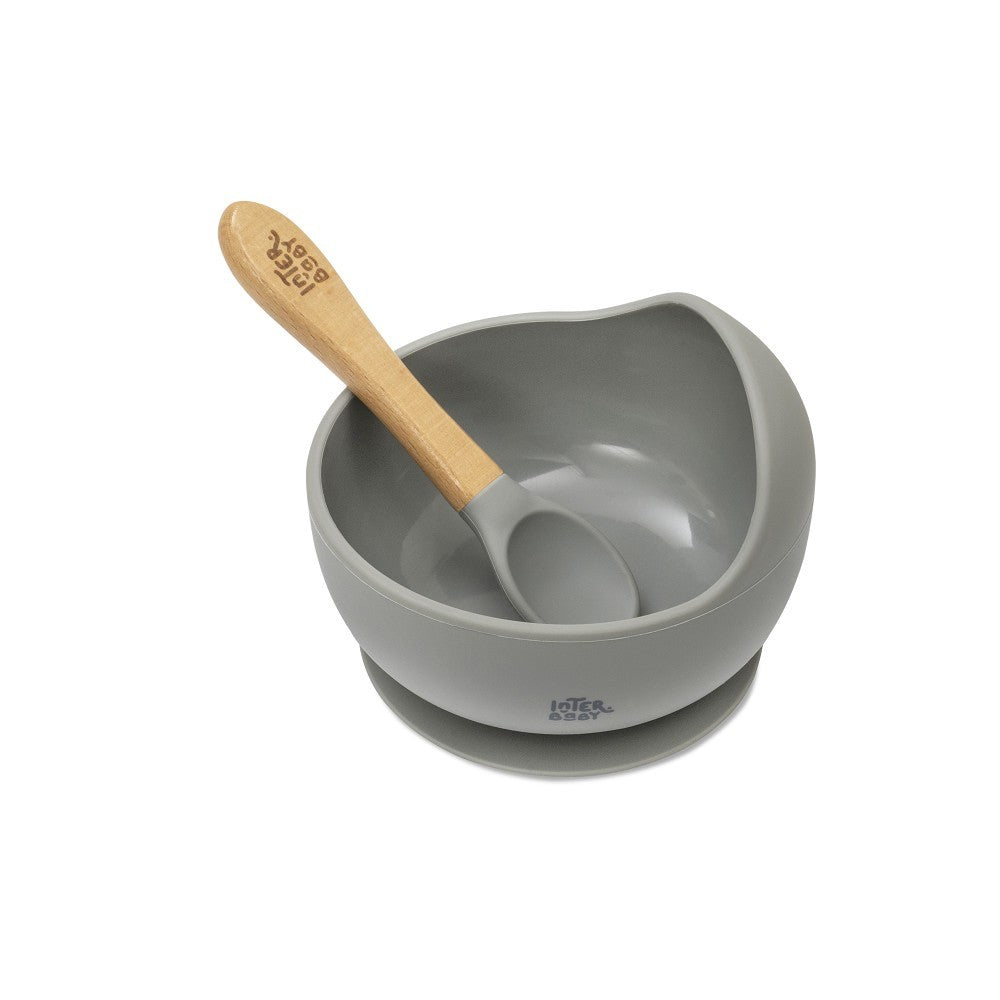 Cuenco Interbaby silicona con cuchara y ventosa