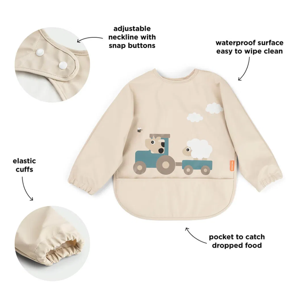 Babero Done By Deer con bolsillo y mangas Celebration