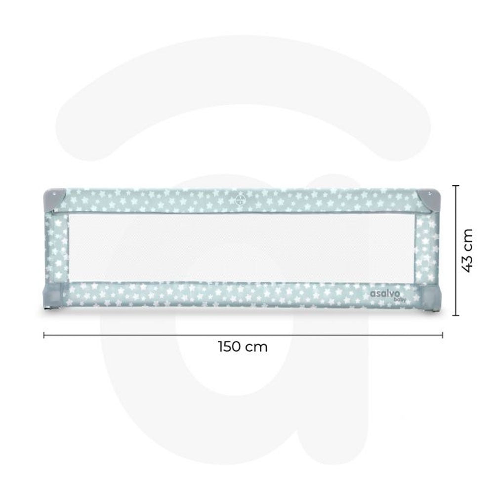 Barrera de cama Asalvo 2 en 1 Estrellas 150cm gris