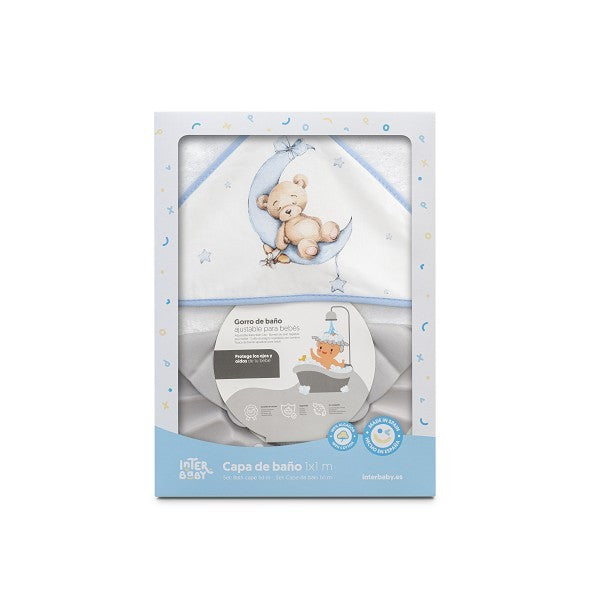 Capa Baño Estampado Oso Luna Interbaby