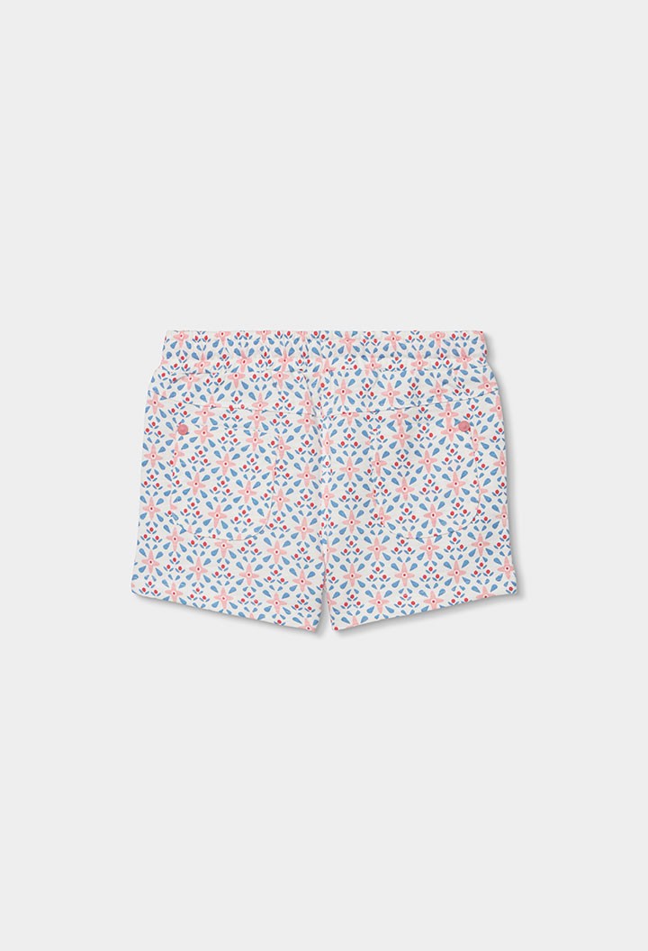 Short Boboli felpa con estampado