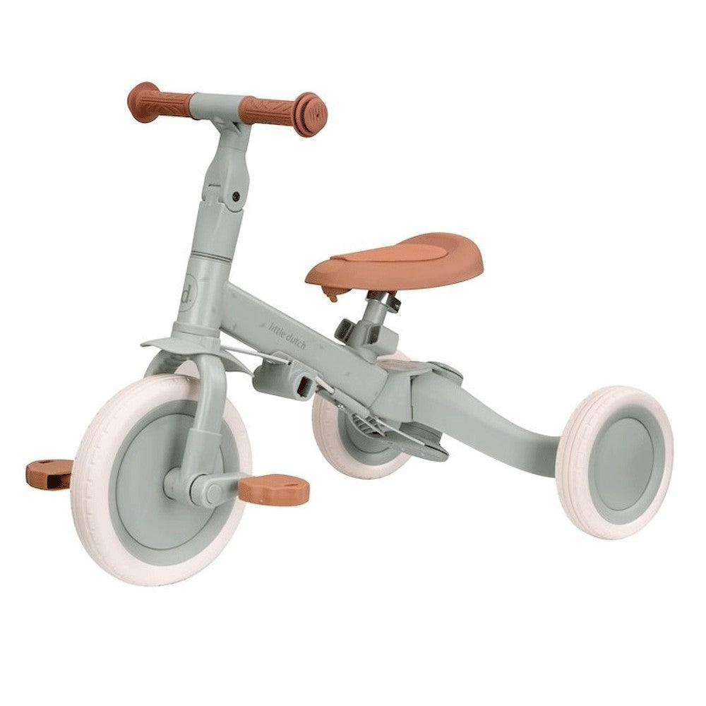 Triciclo con barra Little Dutch 4 en 1 Verde