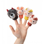 Marionetas de dedo Lilliputiens Lobo y los Tres Cerditos