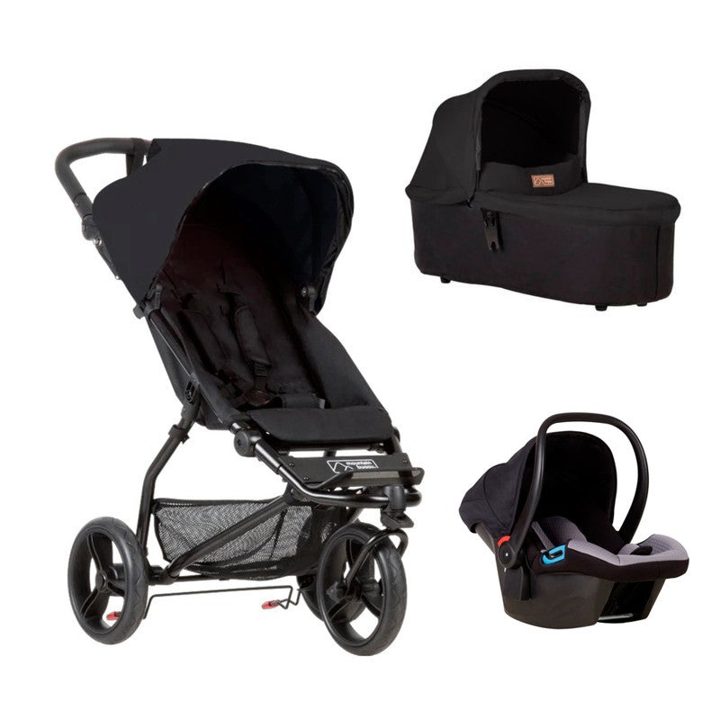 PACK Cochecito Trio Mountain Buggy MB Mini V3.1 con capazo Plus y grupo 0 Protect