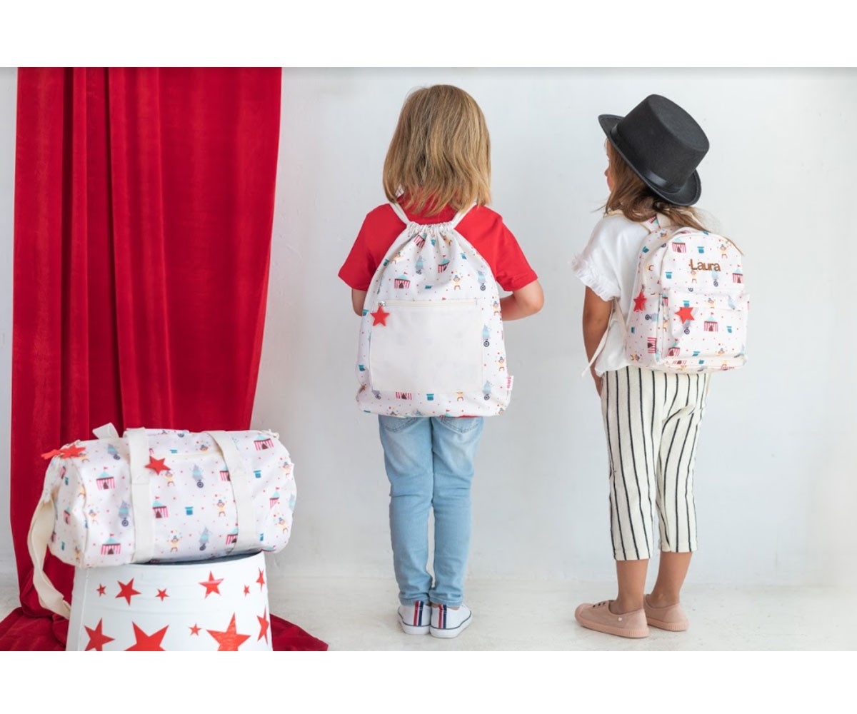 Mochila Tutete Saco Impermeable Circus Personalizable